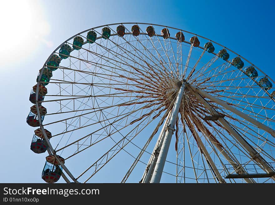 Ferris Wheel with sky above