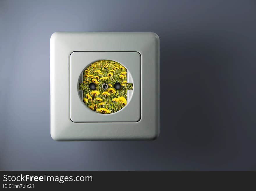 Socket with green and free energy