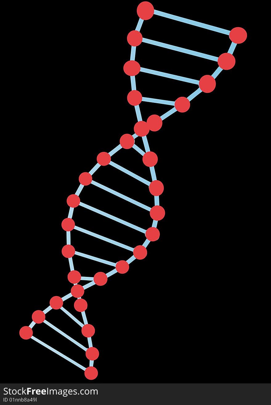 Dna model vector colorful illustration