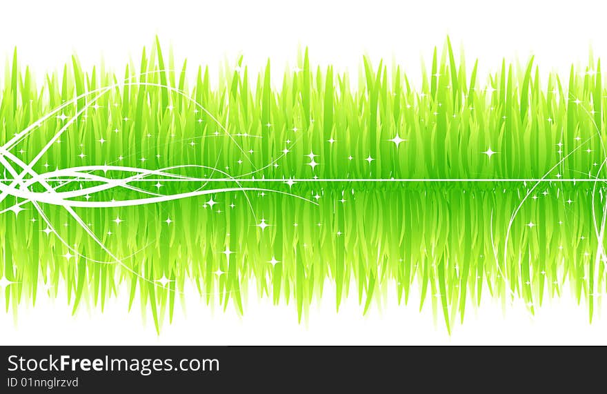 Juicy grass background. Vector illustration