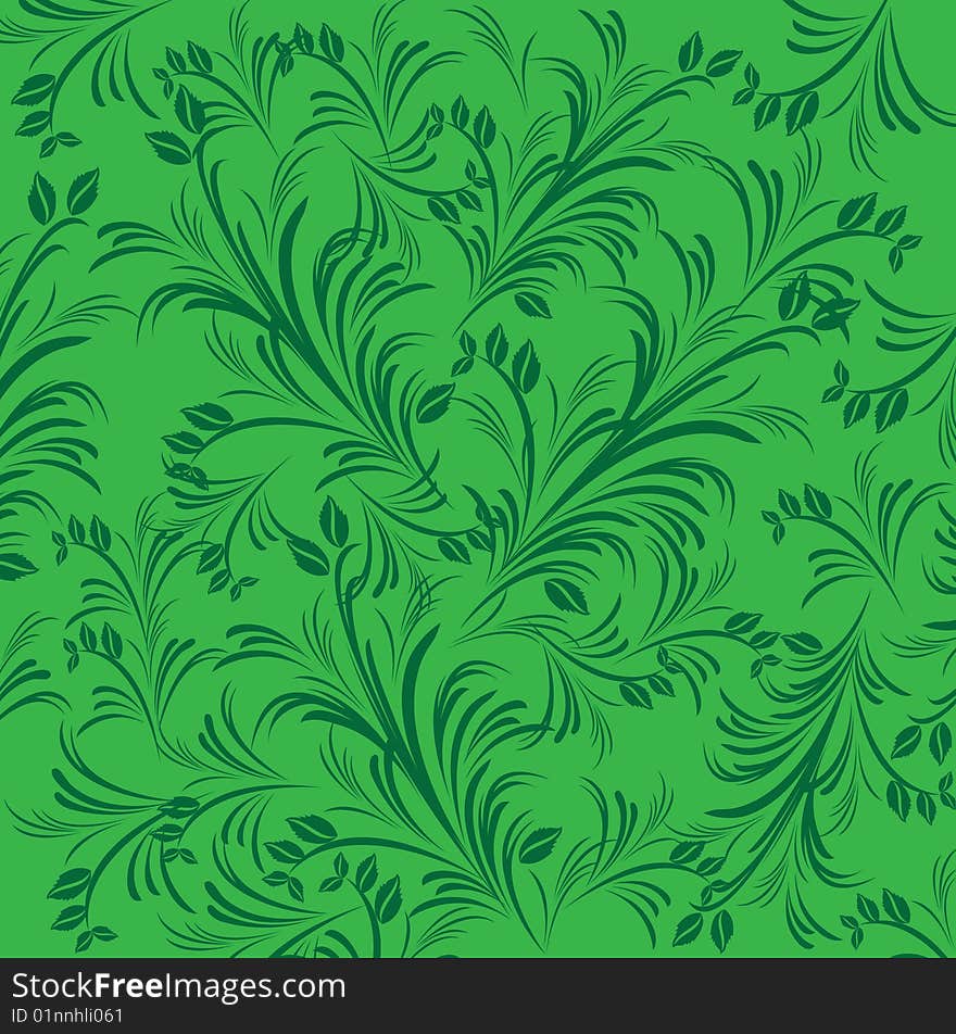 The vector illustration contains the image of seamless floral background