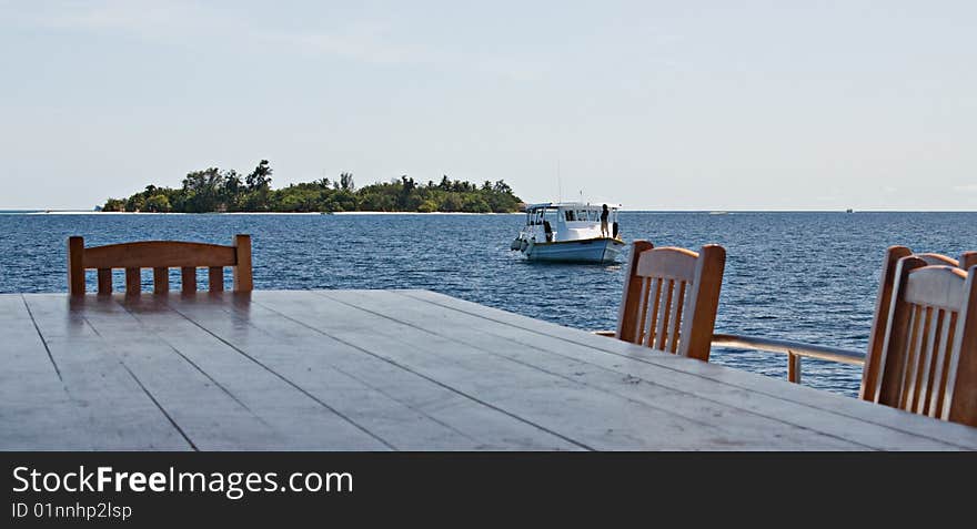 Table, island and indian ocean. Table, island and indian ocean