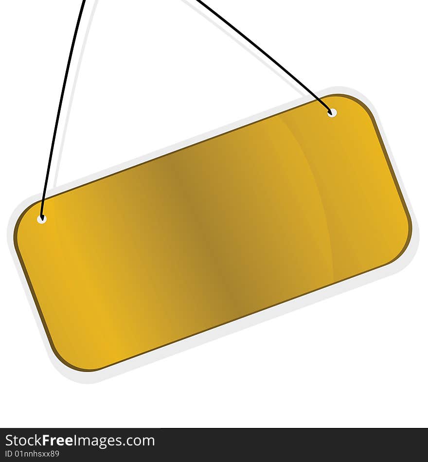 Gold Labes Over White Background. Vector Illustrat