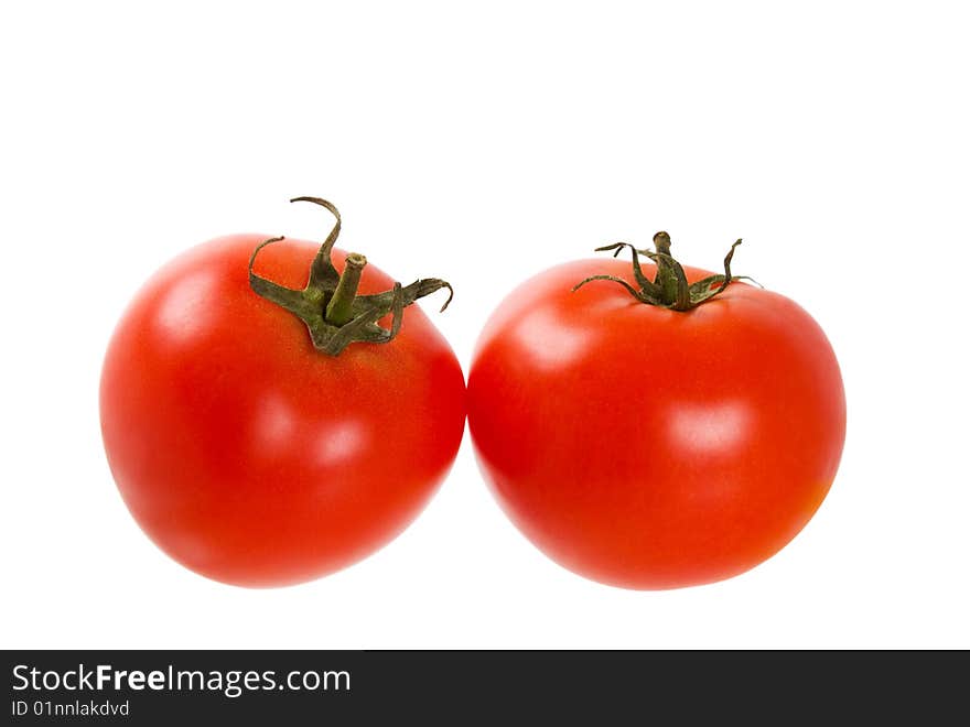 Two ripe tomatoes