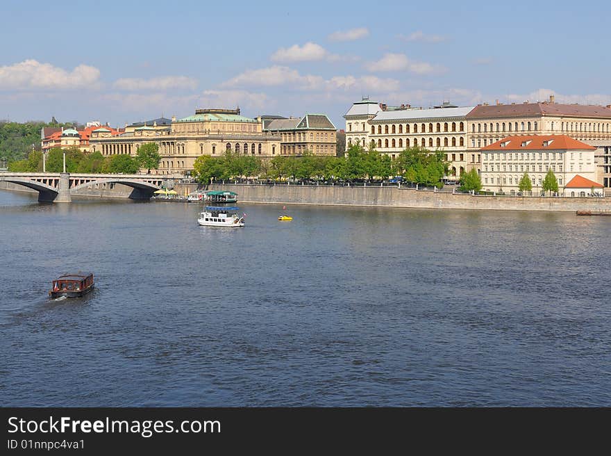 Prague with river Vltava