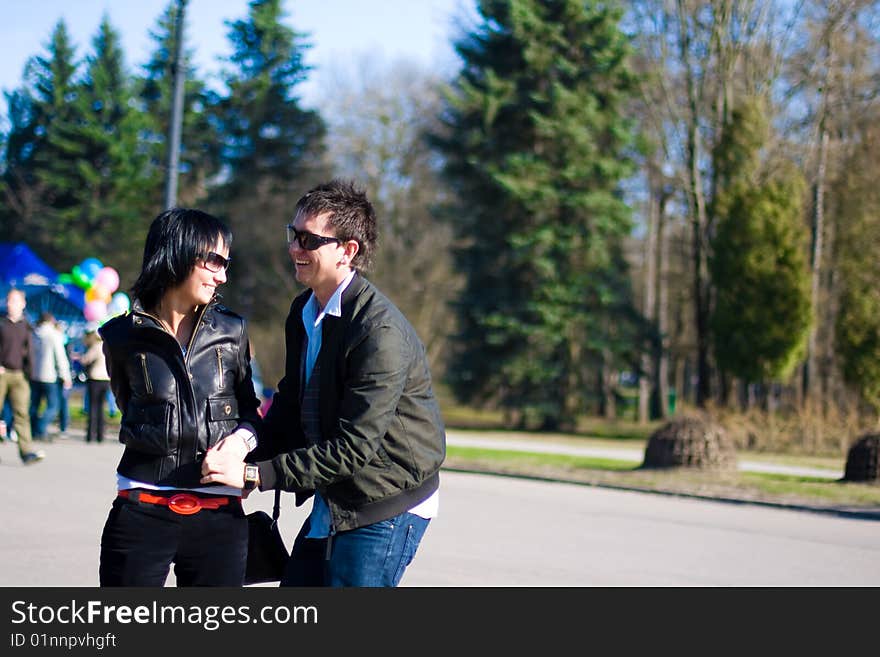 Beautiful young couple in love