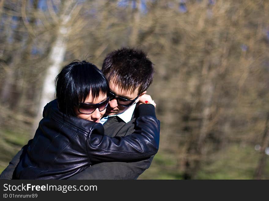 Beautiful young couple in love