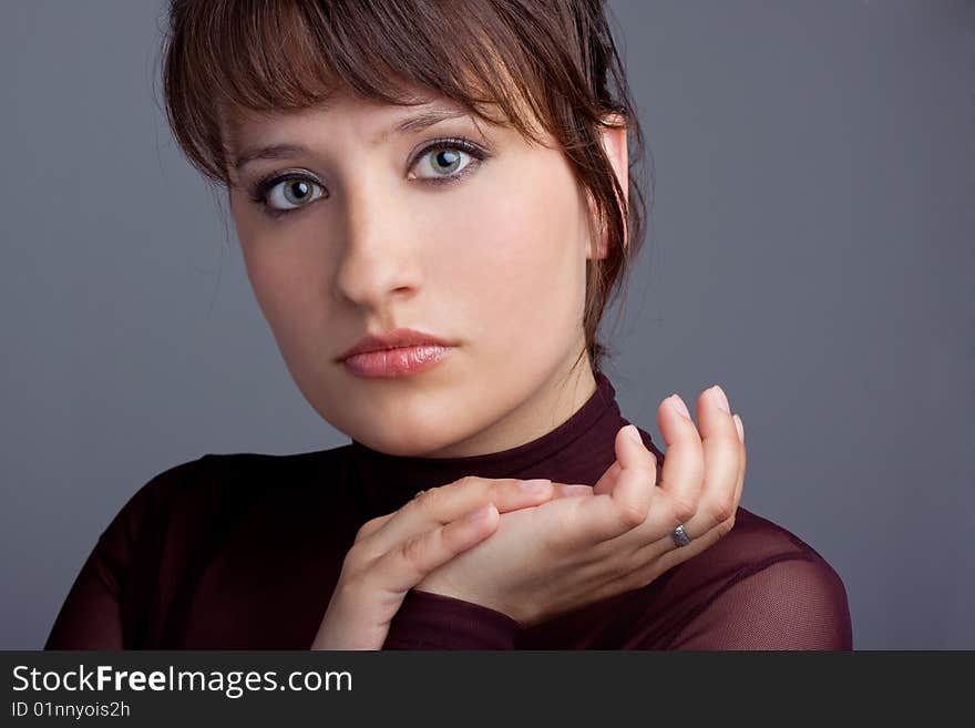 Portrait of beautiful young woman