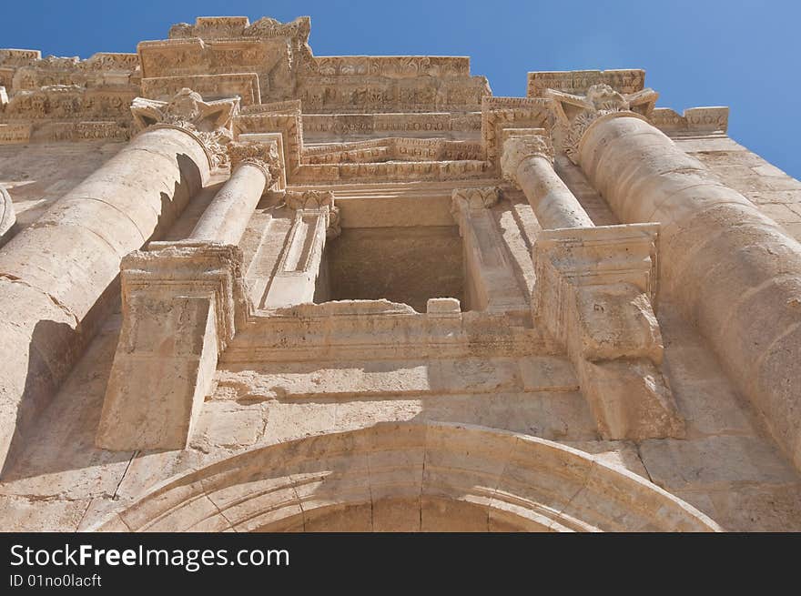 Roman building in Jerash, Jordan