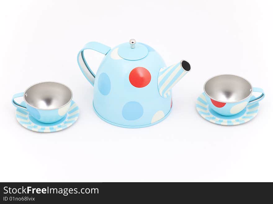 Teapot and teacups