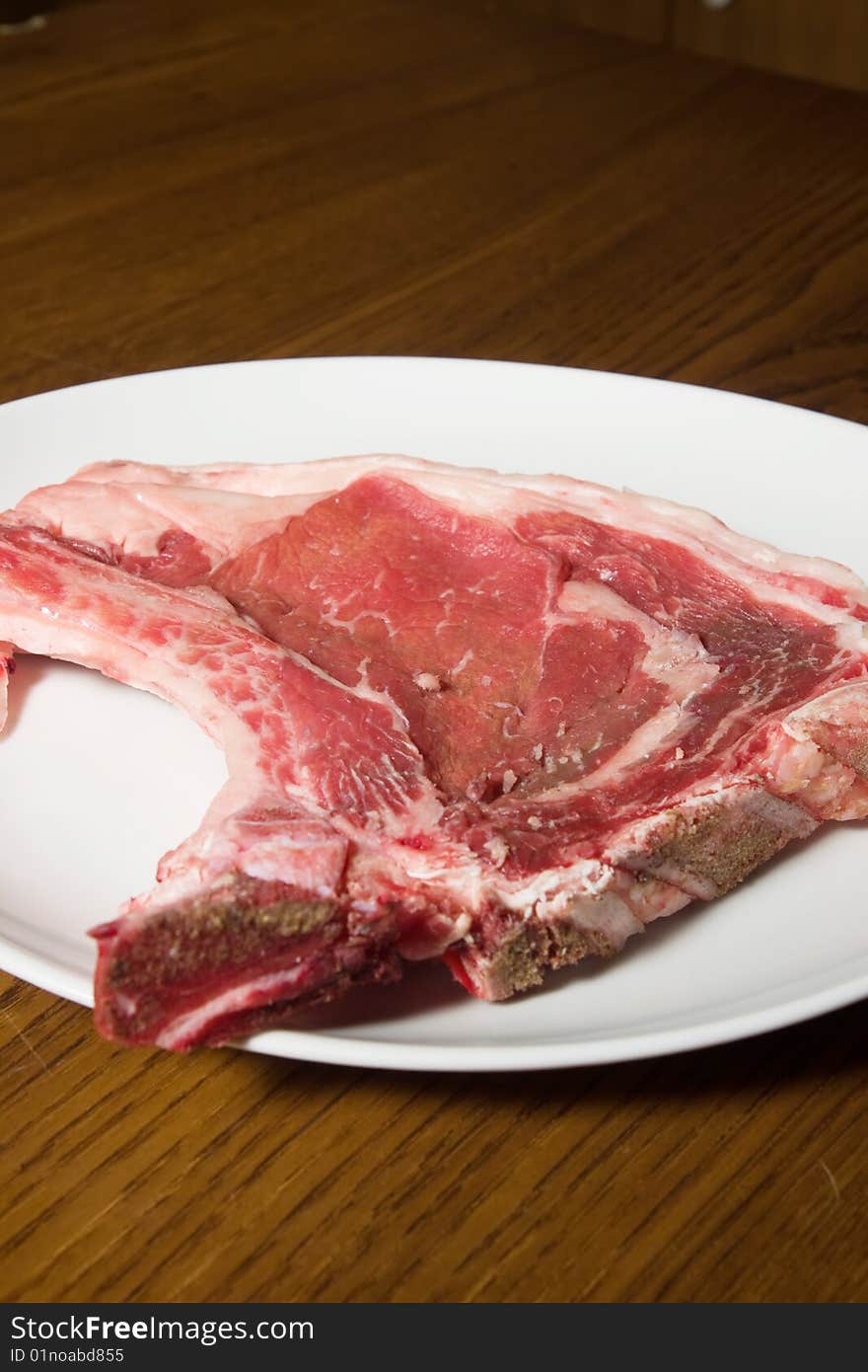 A plate of meat to be shown to public