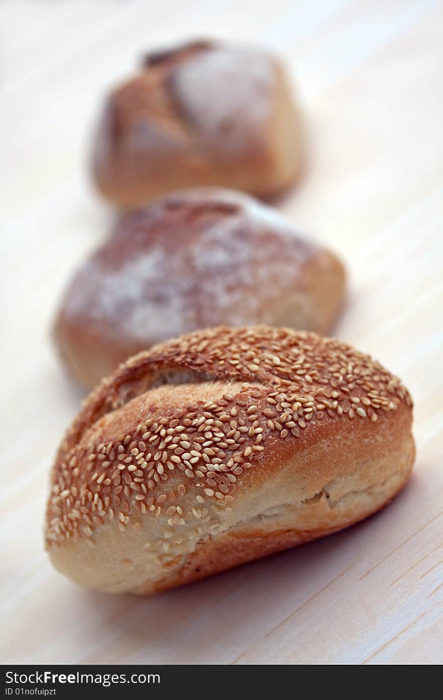 Many Buns With Sesame Seeds , Macro Shot