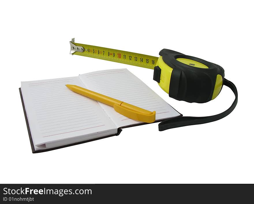 Measuring tape isolated on white