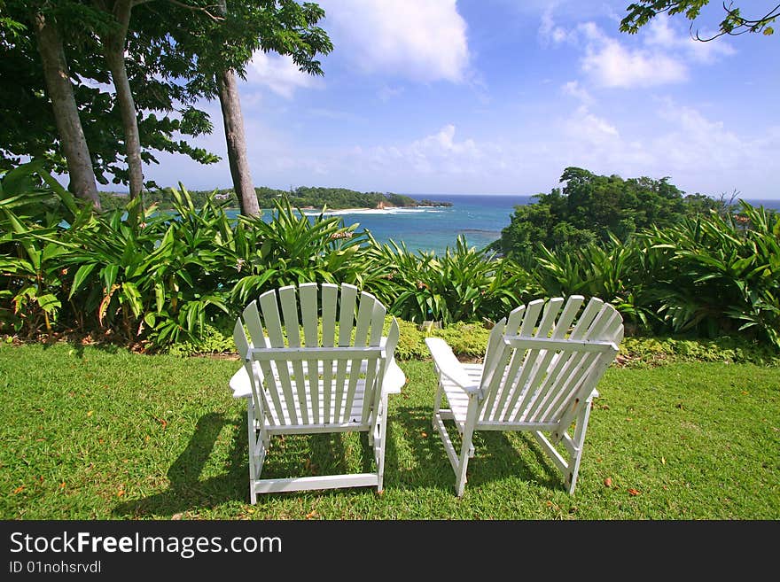 Blissfull view of ocean front