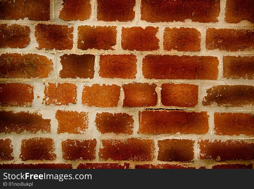 Red brick and mortar background