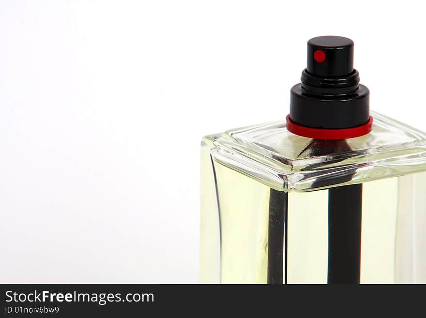 Perfume bottle isolated on the white background