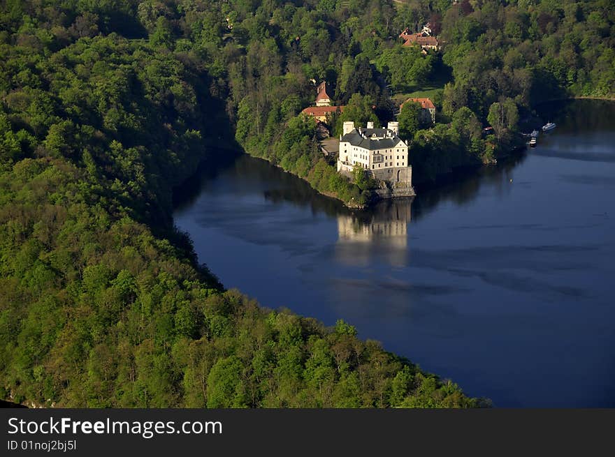 Manor house in czech republic air photo. Manor house in czech republic air photo