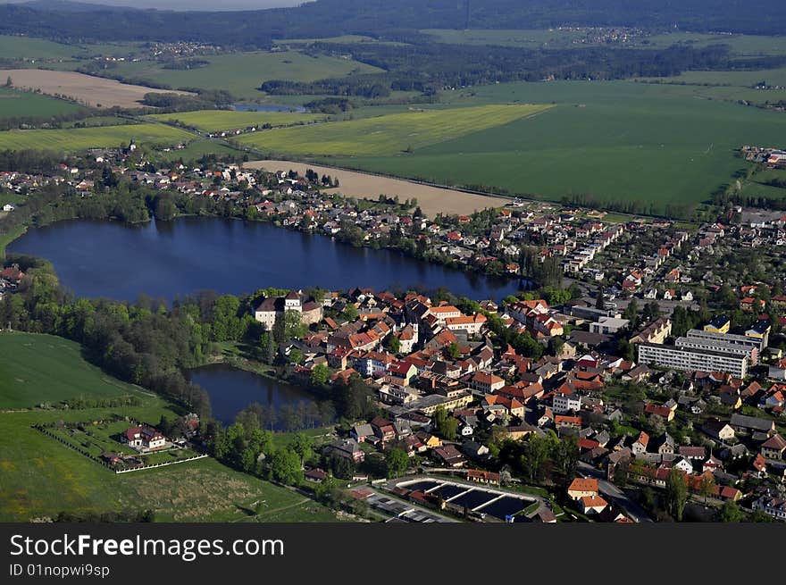 Manor house in czech republic air photo. Manor house in czech republic air photo