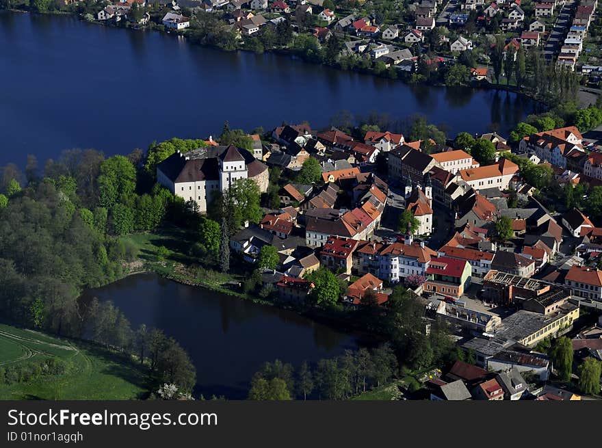 Manor house in czech republic air photo. Manor house in czech republic air photo