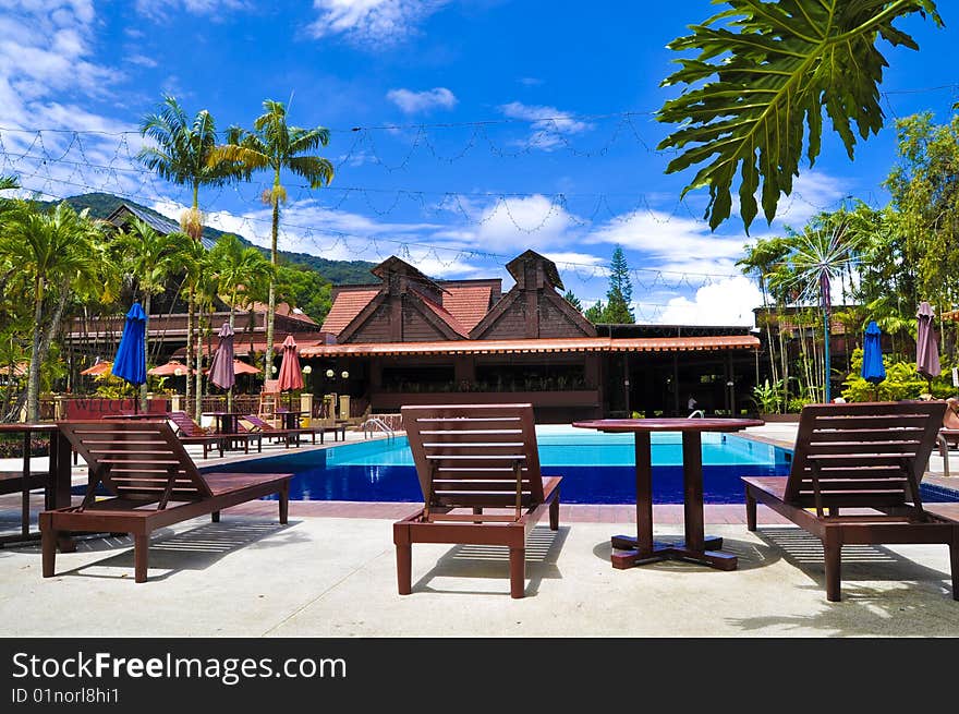 Swimming Pool at Tropical Resort