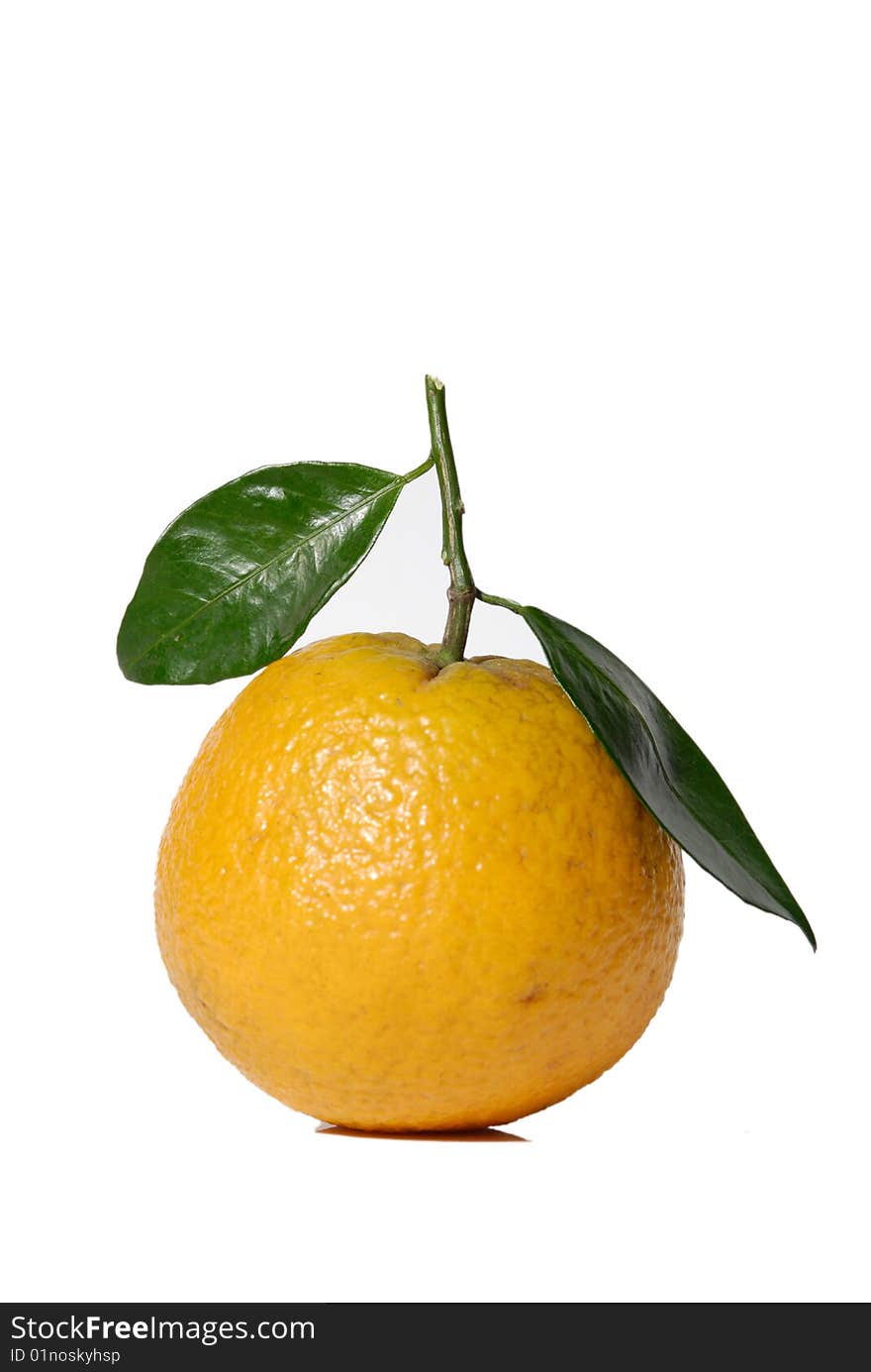 This is a chinese orange on the white background.