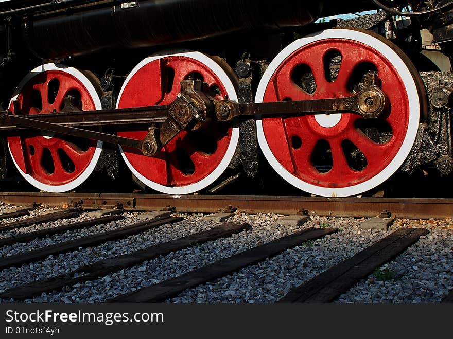 A old Locomotive stays on the rail quietly, it seems to recall its past memory of the golden time. A old Locomotive stays on the rail quietly, it seems to recall its past memory of the golden time.