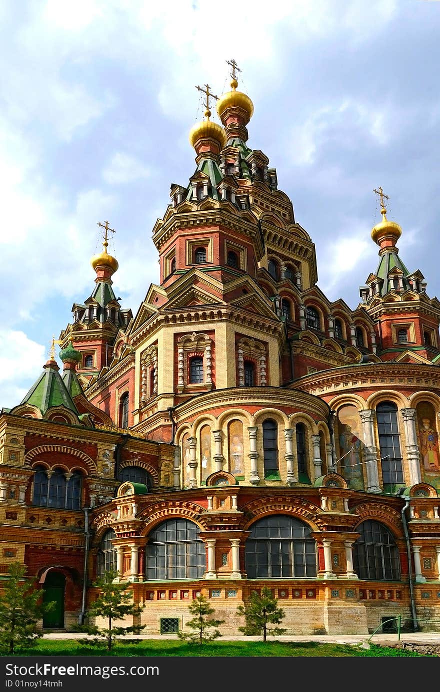 The Peter and Paul Cathedral in Peterhof, Russia