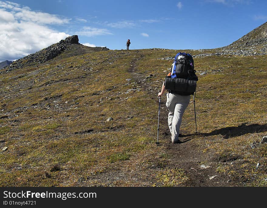 Two Backpackers On The Trail