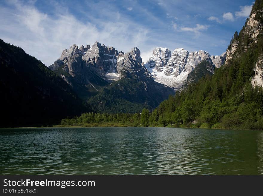 Mountain Scenery in the Dolomites.