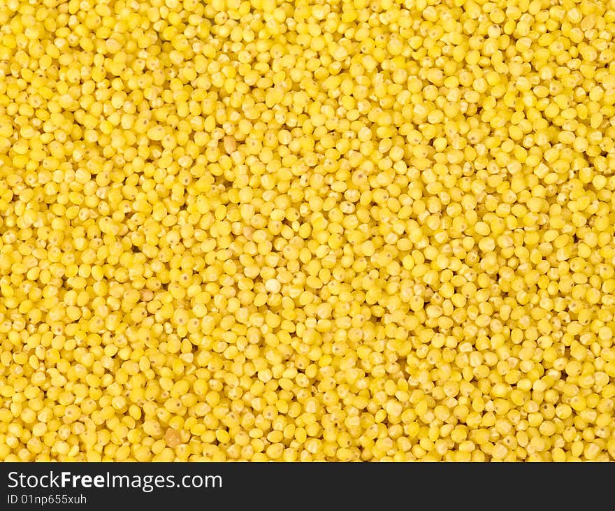 Millet grains as organic background