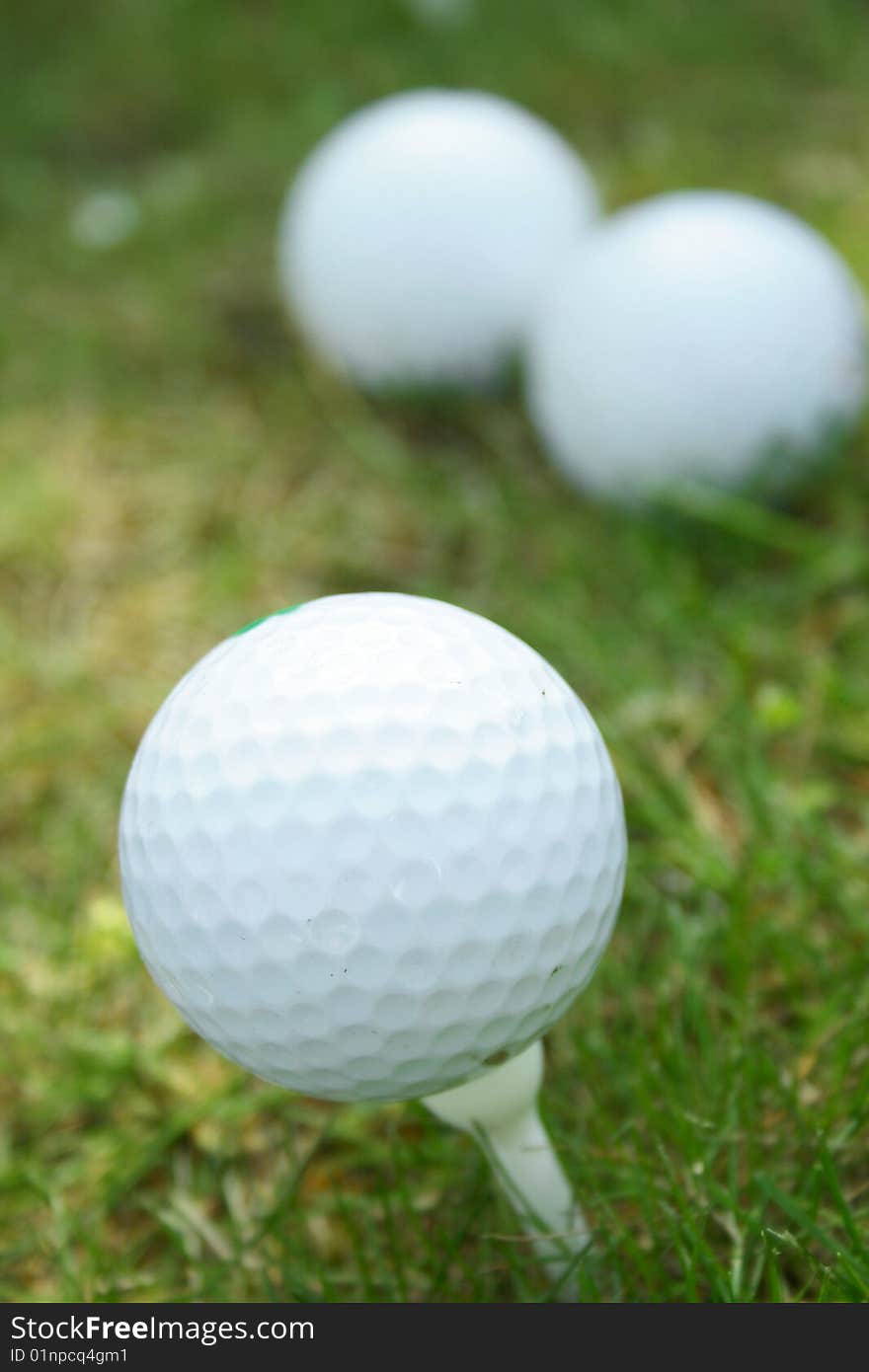 Golf ball with copy space