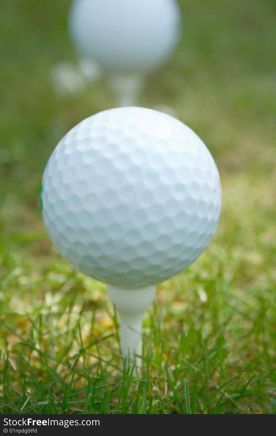 Golf ball with copy space