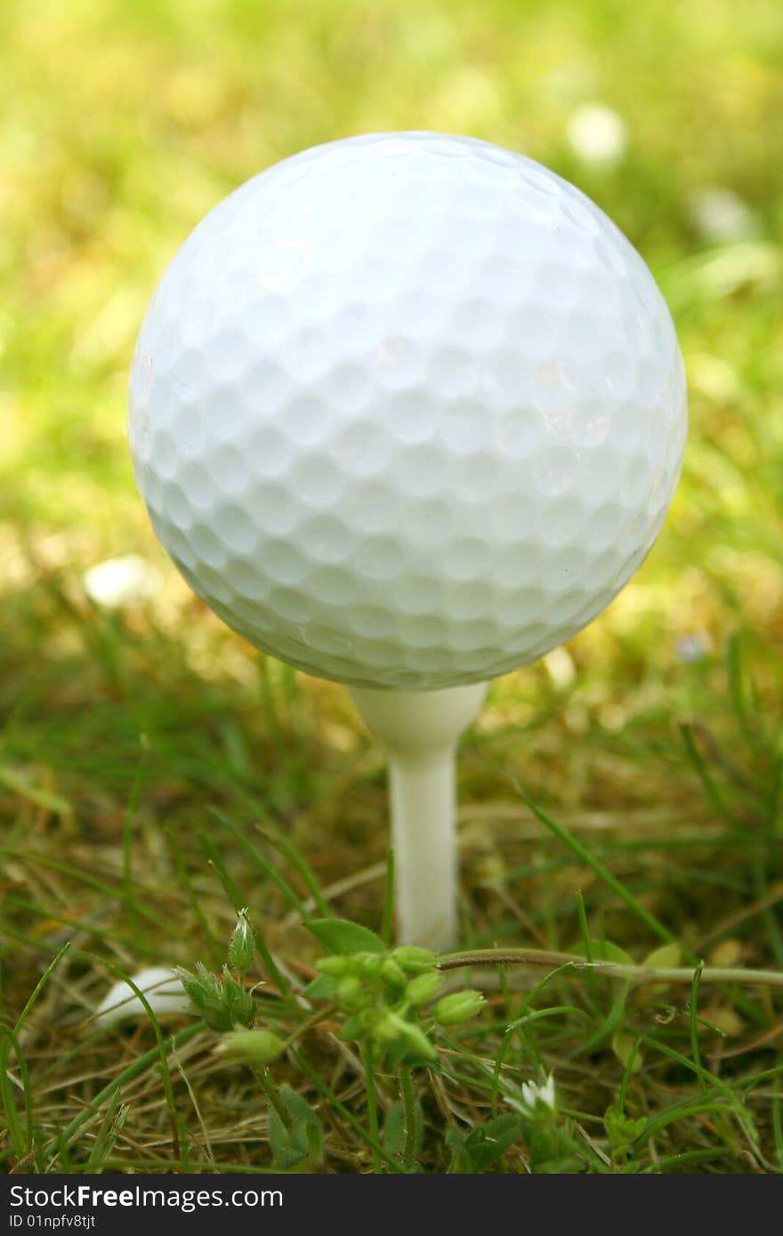 Golf ball with copy space