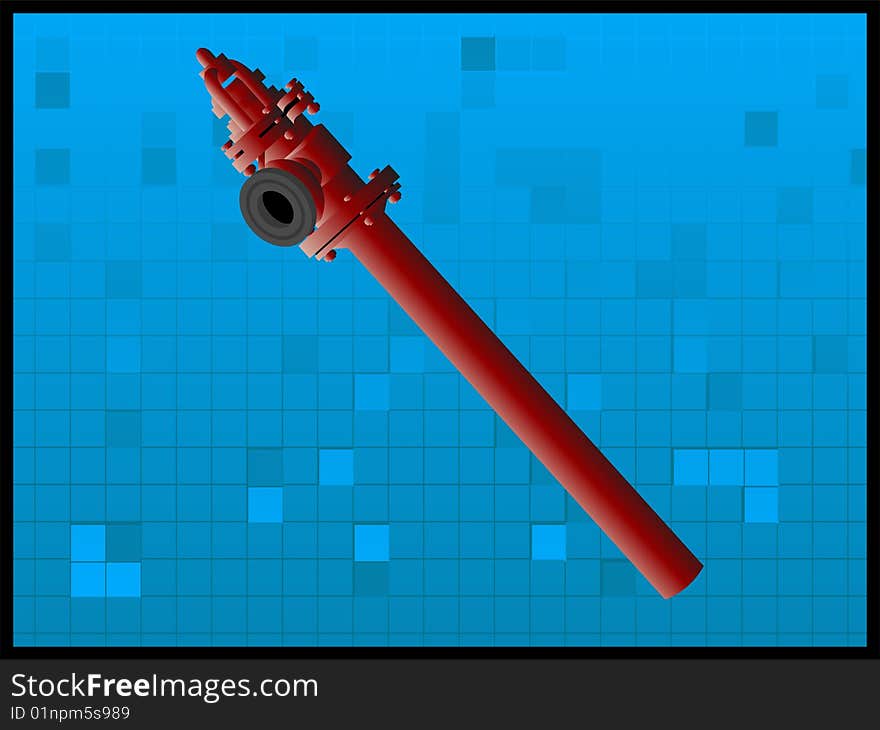 Fire hydrant on white background