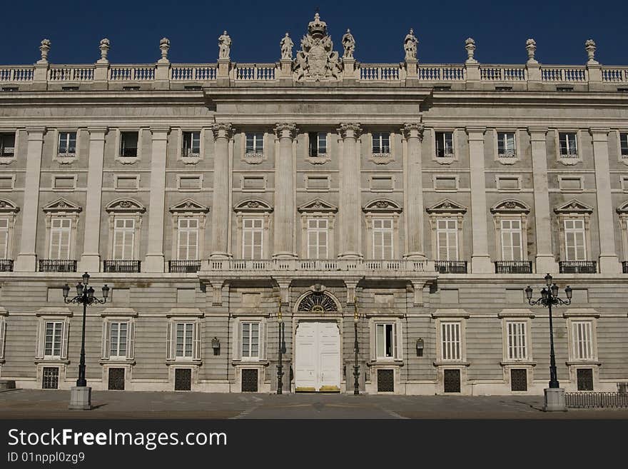 Real Palace in Madrid in Spain