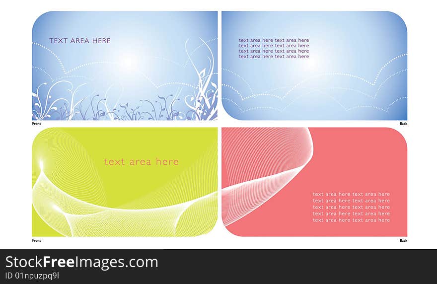 4 different design name card design. 4 different design name card design