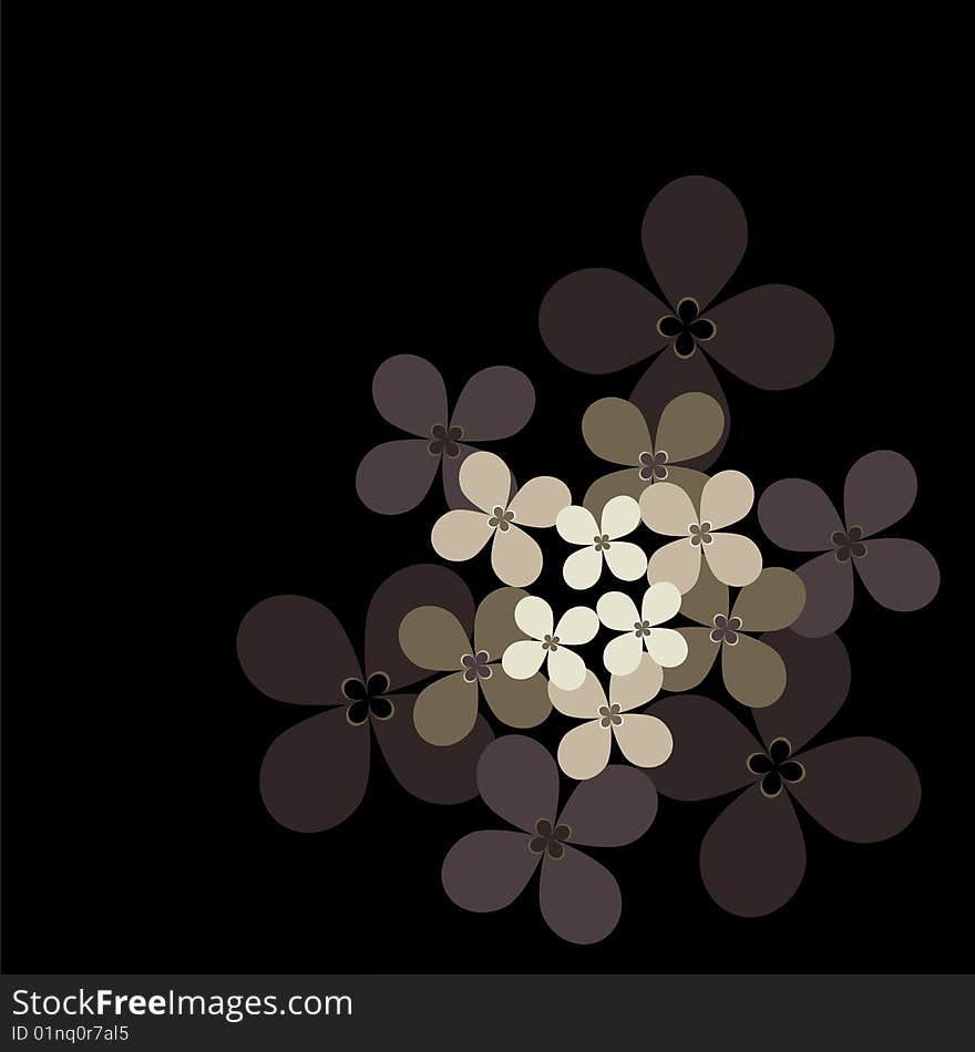 Floral background, vector, eps 8