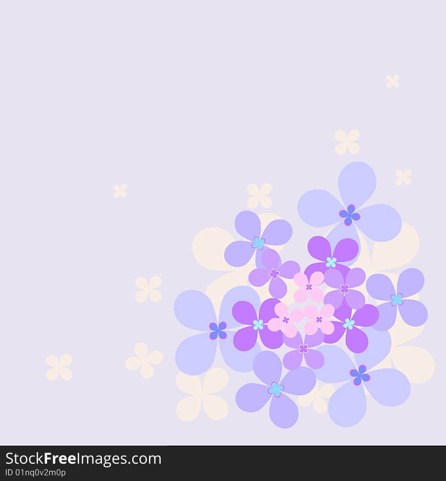 Floral background, vector, eps 8