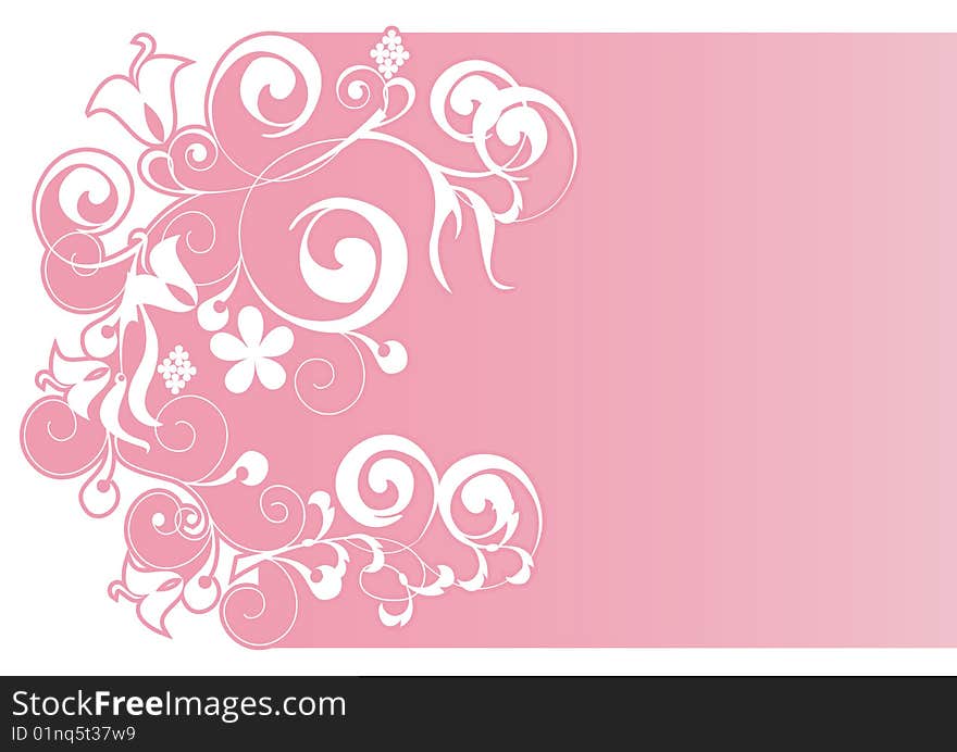 This is becorative flowers on a pink background. This is becorative flowers on a pink background