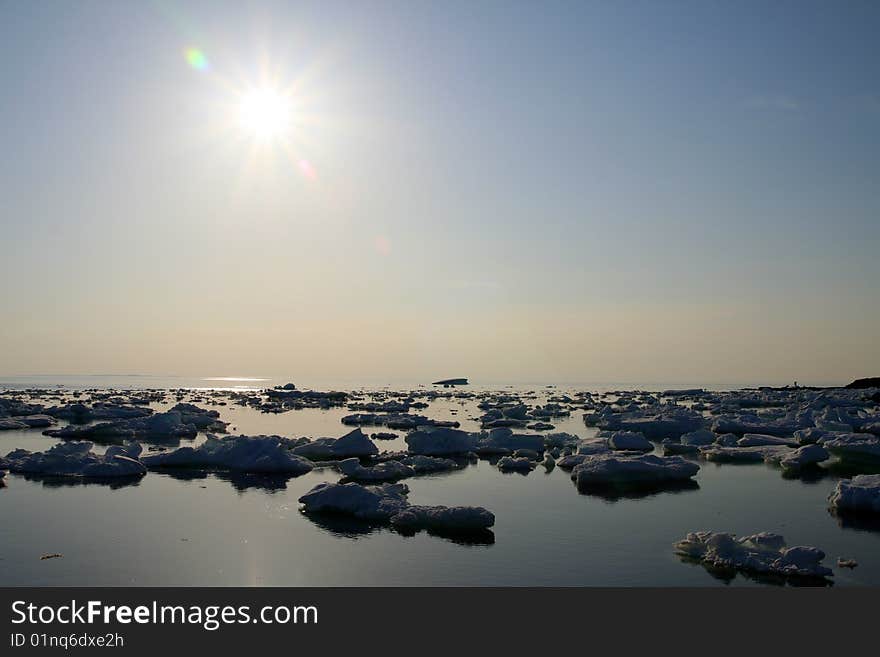 Slob ice in Bonavista bay. Slob ice in Bonavista bay