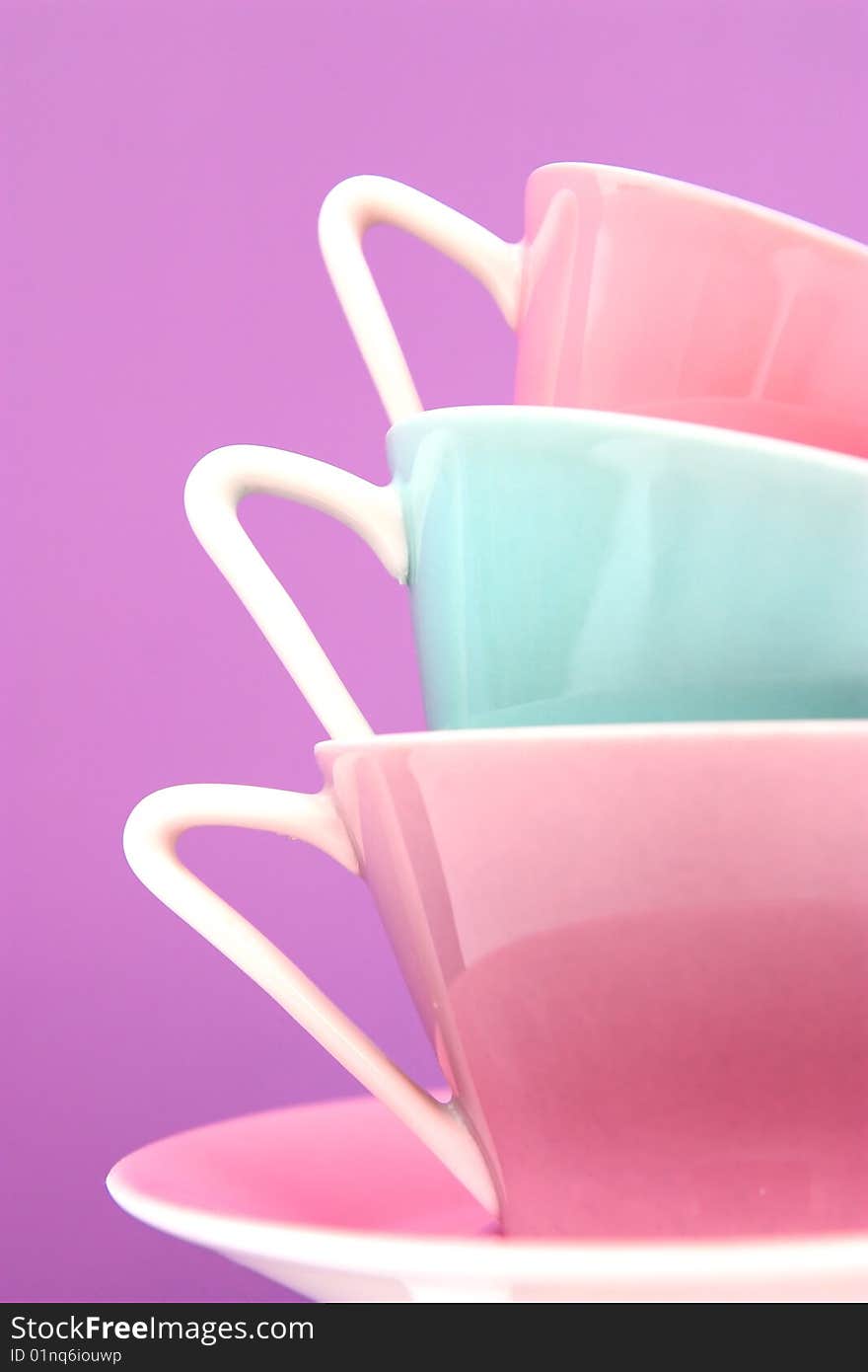 Coffee or tea cups concept. Coffee or tea cups concept