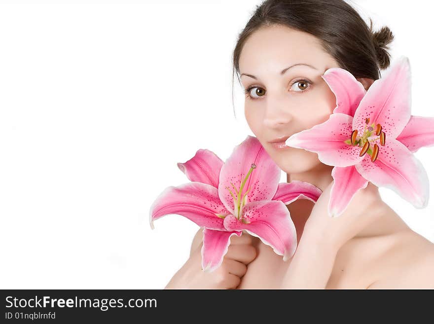 Woman And Flower