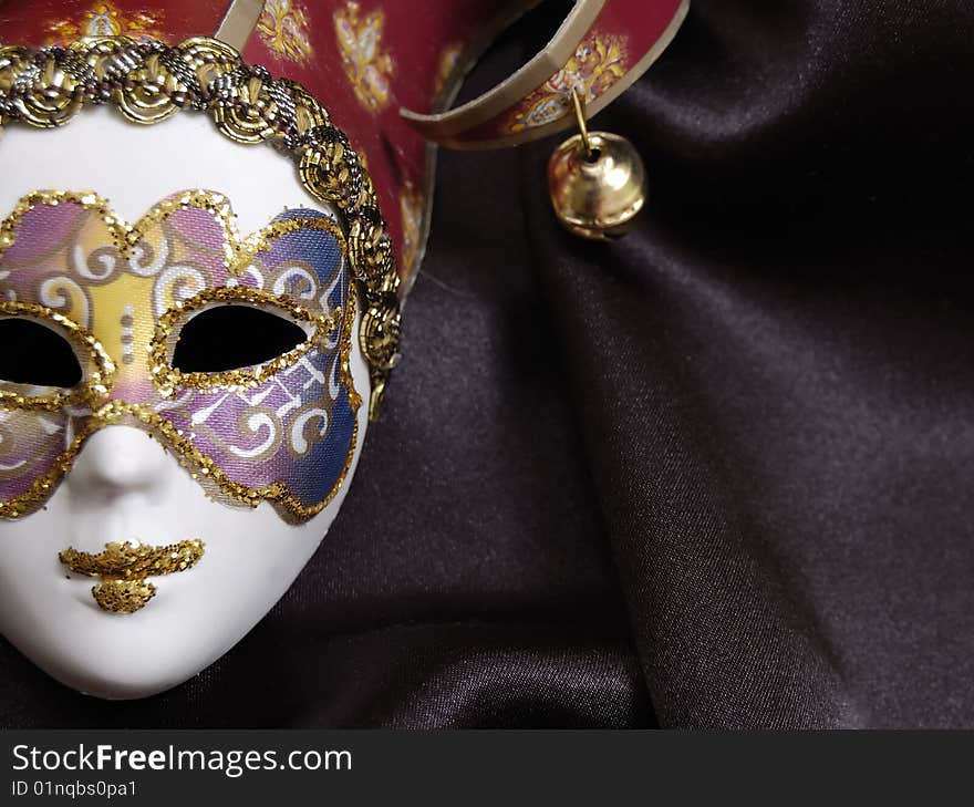 Venetian mask on a black background