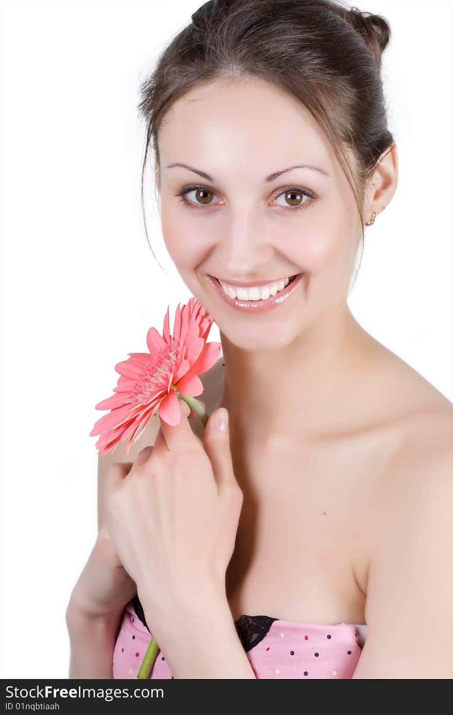 Woman And Flower