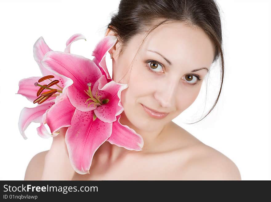 Woman And Flower