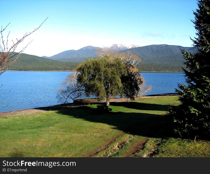 New Zealand lake Te Anau