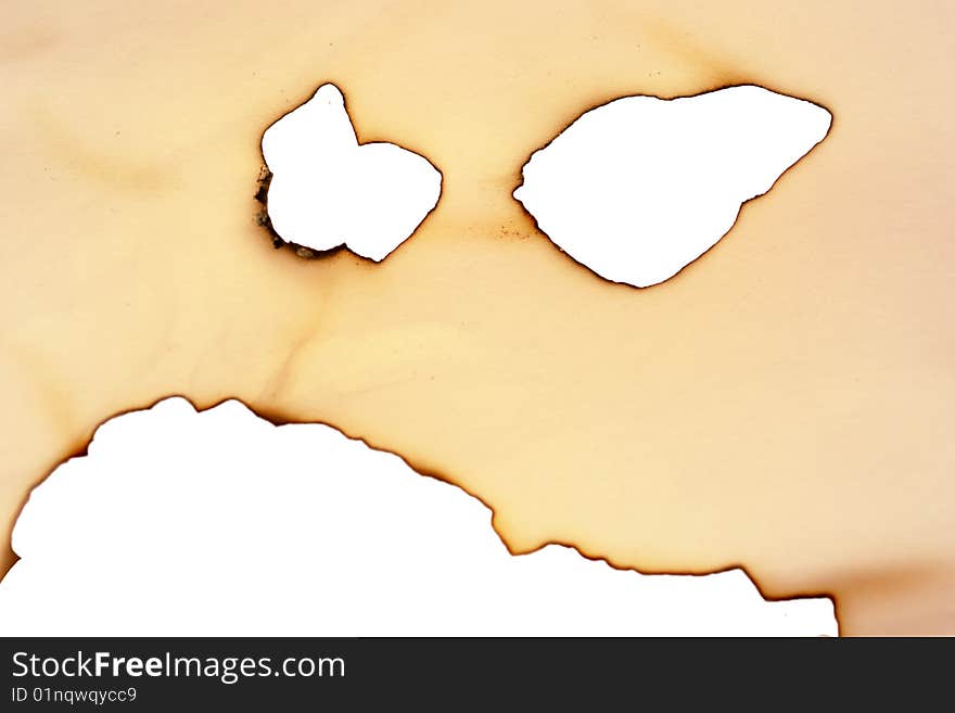 Sheet Of Paper With The Scorched Edges