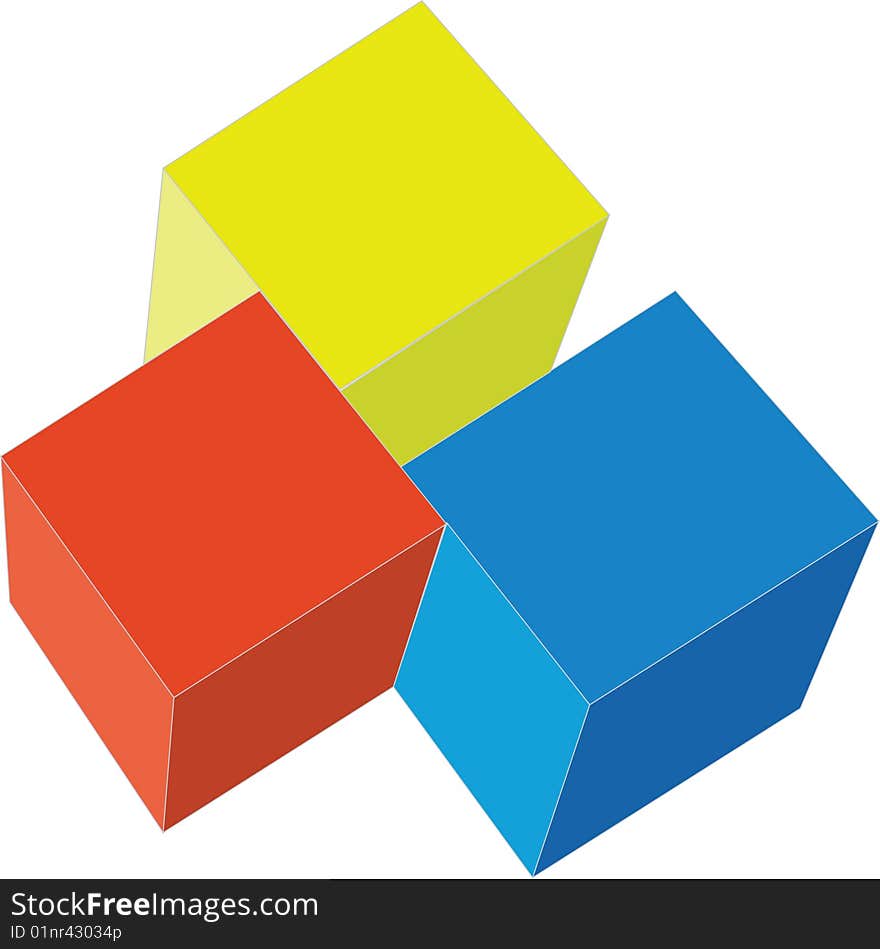 Cubes set in color 02. Cubes set in color 02