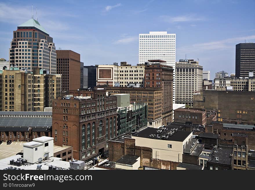 Downtown Cleveland - seen morning time