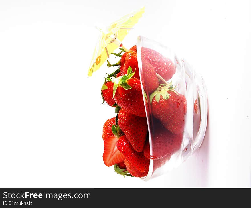 Bowl full of fresh strawberries. Bowl full of fresh strawberries